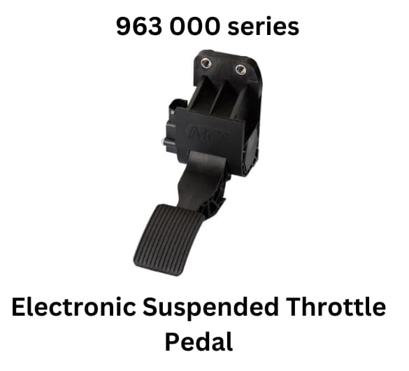 MCS 963000 Series electronic suspended throttle pedal, offering precision and reliability for improved vehicle performance